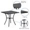 Emma and Oliver Commercial Grade 28" Square Colorful Metal Garden Patio Table